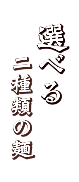 選べる二種類の麺