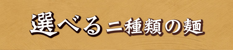 選べる二種類の麺