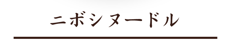 ニボシヌードル